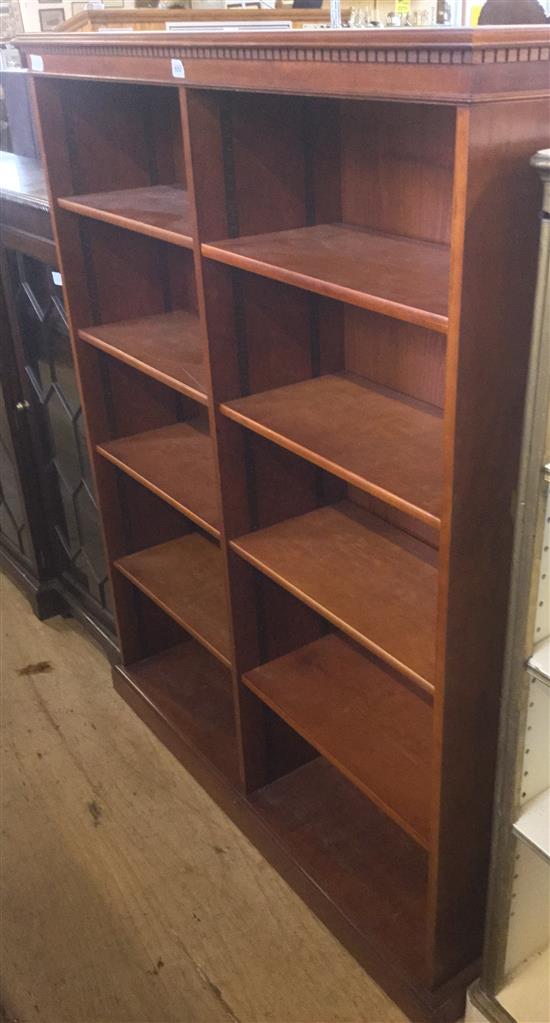 Mahogany open bookcase